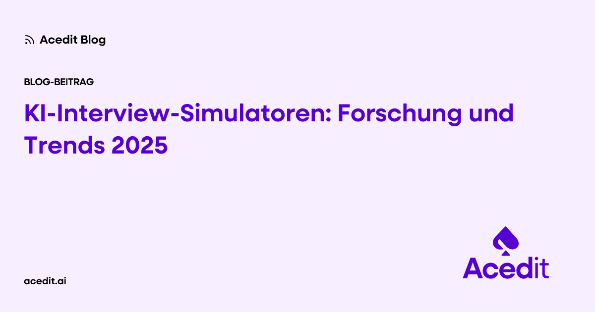 KI-Interview-Simulatoren: Forschung und Trends 2025