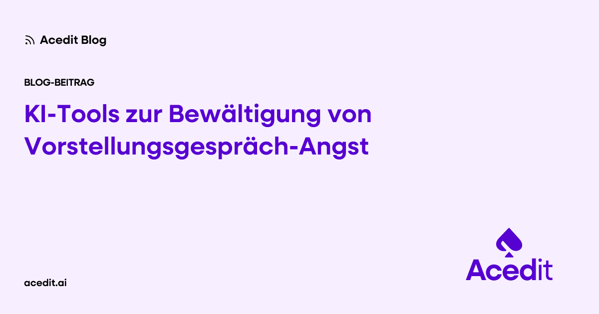 KI-Tools zur Bewältigung von Vorstellungsgespräch-Angst